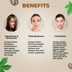 Benefits of using Lavaya Castor oil for Hair, Eyebrows and Eyelashes
