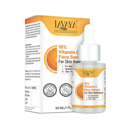 Lavaya Vitamin C face serum packaging on a white background