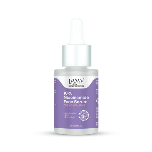 Lavaya 10% Niacinamide Face Serum bottle on a white background