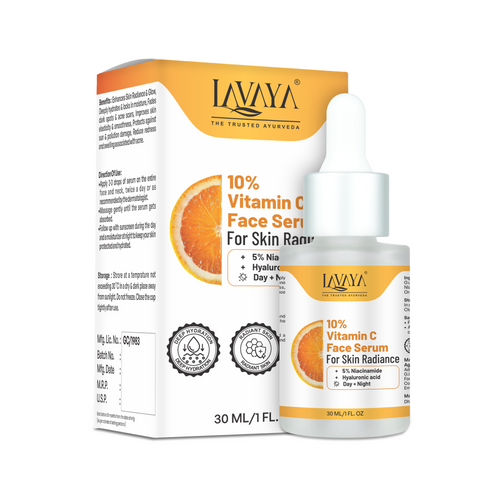 10% Vitamin C Face Serum For Radiant Skin | 10% Vitamin C + 5% Niacinamide | Lightweight Non Sticky Water-Based Serum | Ultra-Stable Vitamin C Face Serum For Men and Women | 30 Ml