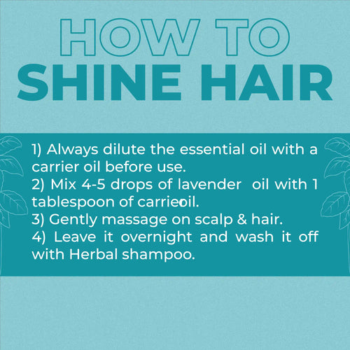 Instructions for hoe to using tea-tree oil to shine hair 