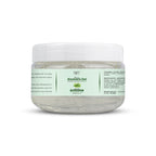 Jar of Lavaya aloe vera gel with a white lid on a white background