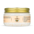 Jar of D-Tan Walnut Scrub with gold lid on a white background
